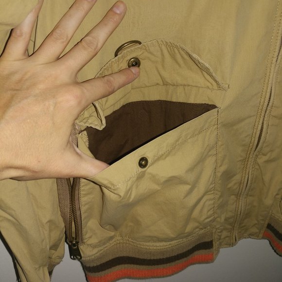 Timberland: Tan Relaxed Fit Standard Industrial Outdoors Jacket - Men's Size Med - Picture 10 of 16